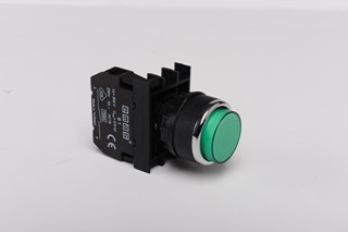 B Series Plastic 1NC Spring Extended Green 22 mm Control Unit